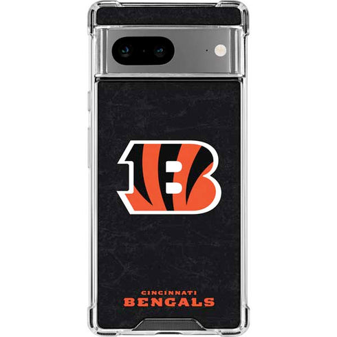 NFL Cincinnati Bengals - Distressed Google Pixel 7a Clear Case